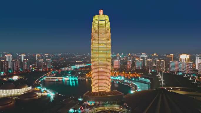 郑州夜景航拍