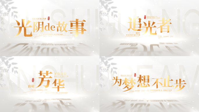 简洁文字标题篇章片头