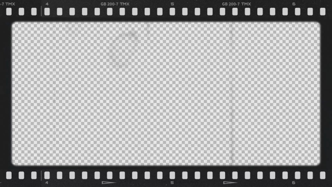 2组4K_老电影胶片边框_无缝循环带通道