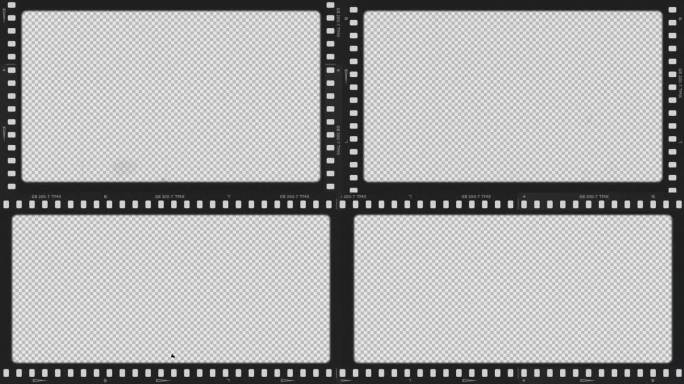 2组4K_老电影胶片边框_无缝循环带通道
