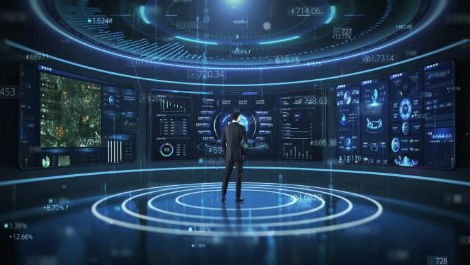 智能控制中心全息影像