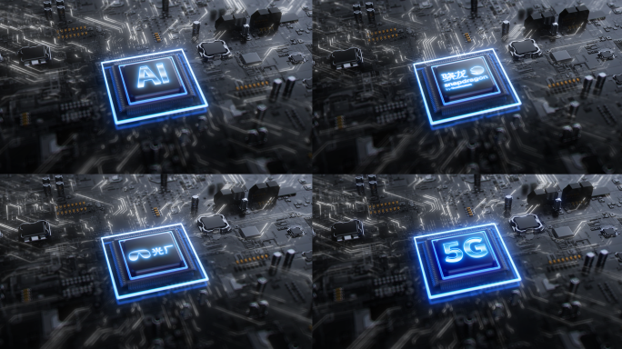 科技AI智能5G芯片CPU处理器电路板