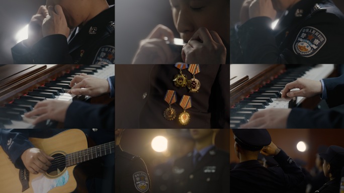 警察深情勉励战友乐队演奏公安歌曲宣誓敬礼