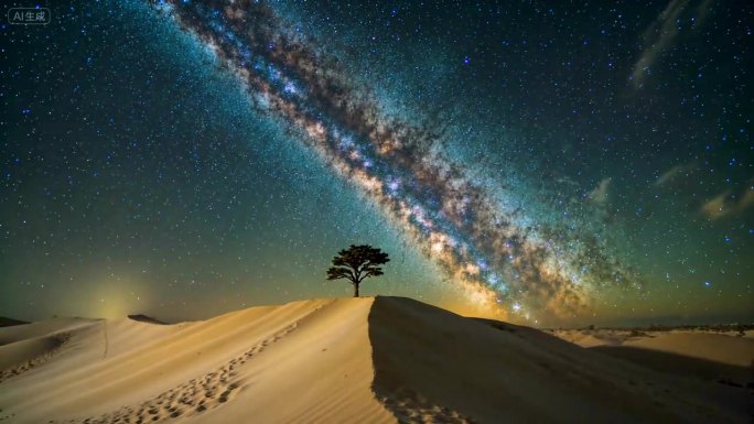 银河星空下的自然奇观