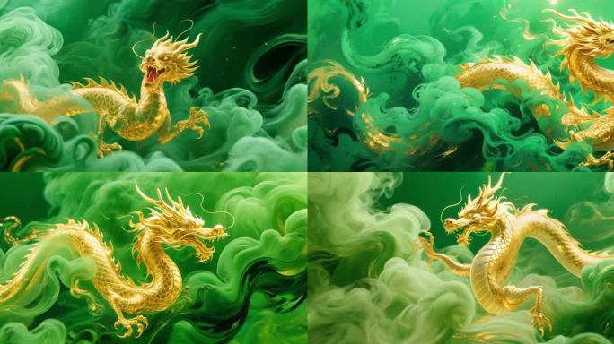 【版权可商用】青烟墨韵金龙