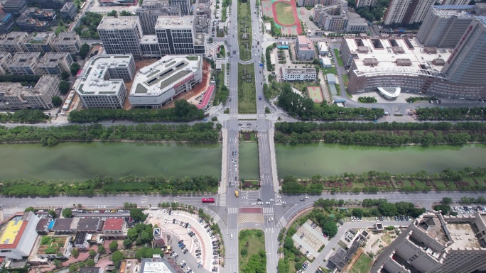 江西南昌红谷南大道交通航拍