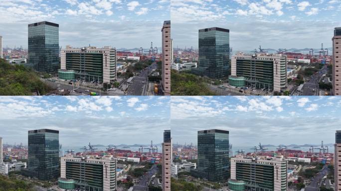 现代化城市建筑 深圳盐田港附近