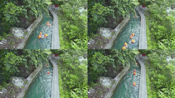 河池龙江第一湾水渠漂流探险之旅