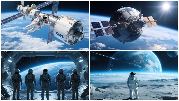太空探索宇航员太空宇宙星空月球空间站科技