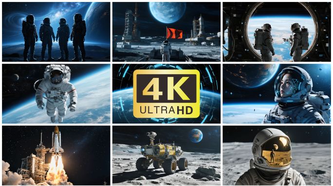 太空探索宇航员太空宇宙星空月球空间站科技
