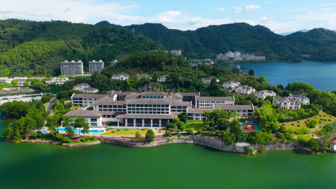 千岛湖别墅和酒店航拍6k