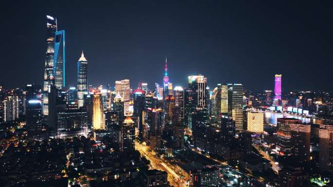 陆家嘴上海中心大厦夜景