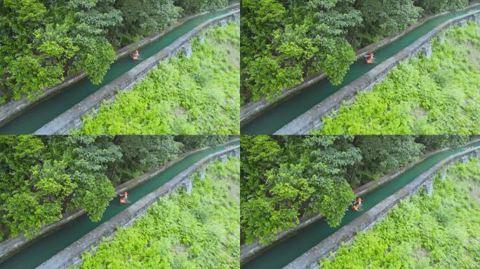 河池龙江第一湾水渠漂流探险之旅