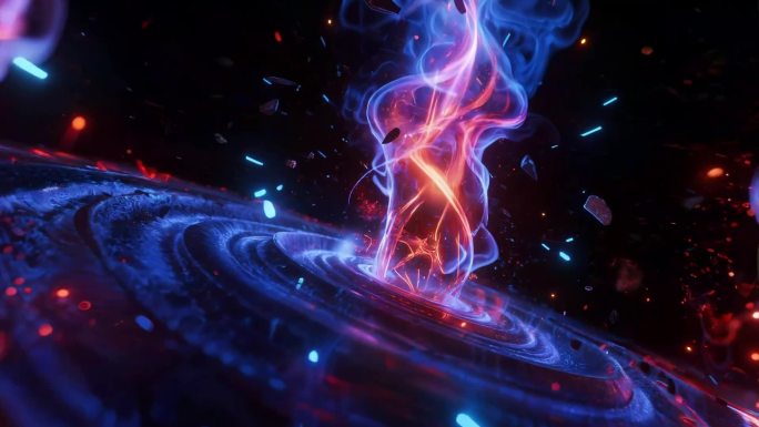 宇宙星云能量爆发火焰星球
