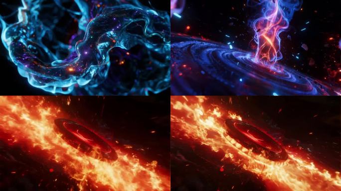 宇宙星云能量爆发火焰星球