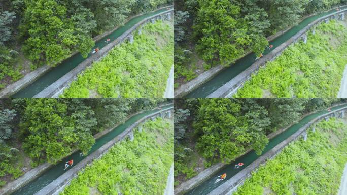 河池龙江第一湾水渠漂流探险之旅