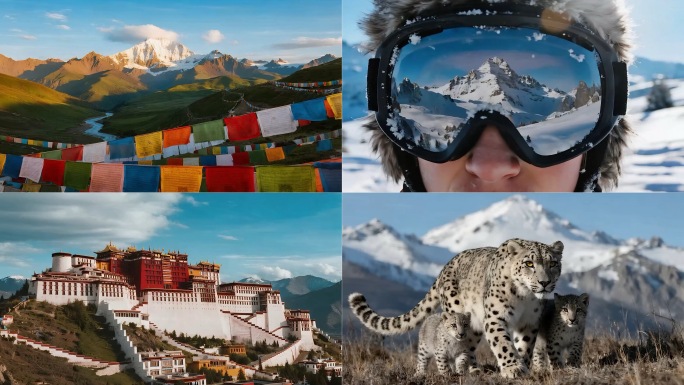 4K高原延时云海雪山攀登自然奇观风光片头