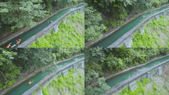 河池龙江第一湾水渠漂流探险之旅