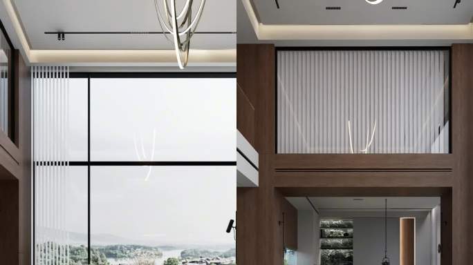 别墅简约中空客餐厅