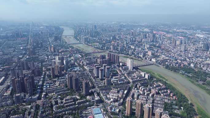 德阳航拍德阳城市大景