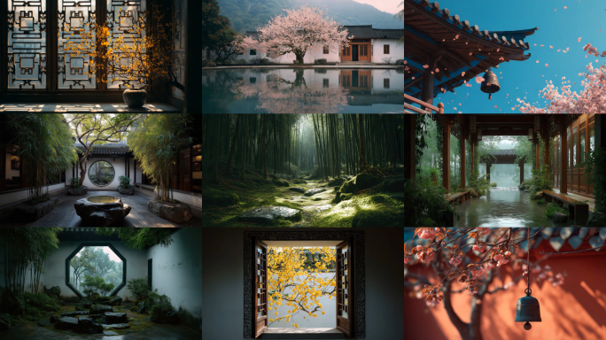 东方意境禅意景观庭院建筑合集
