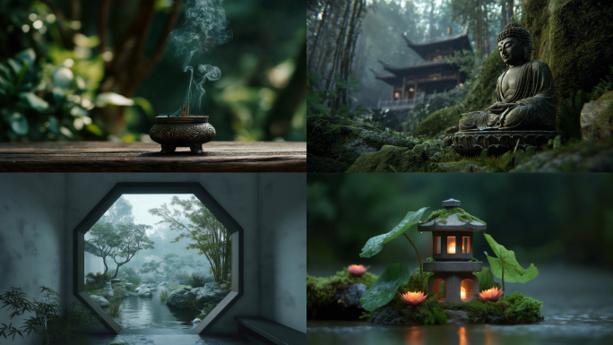 东方意境禅意景观庭院建筑合集