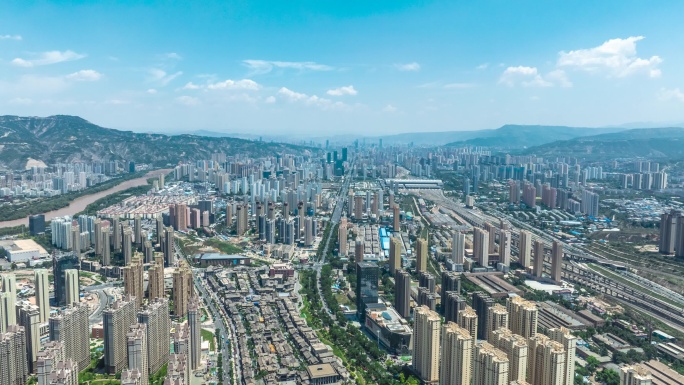 兰州城市航拍延时
