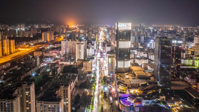 兰州中心夜景延时