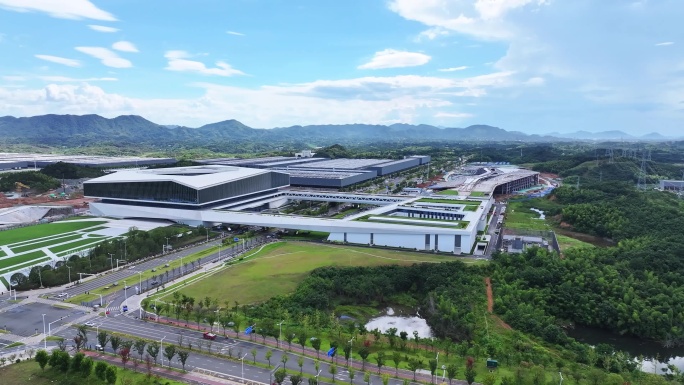 中联重科新办公大楼航拍延时