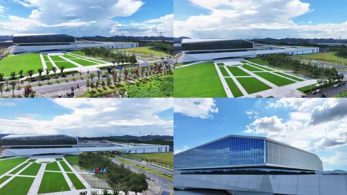 中联重科新办公大楼航拍延时