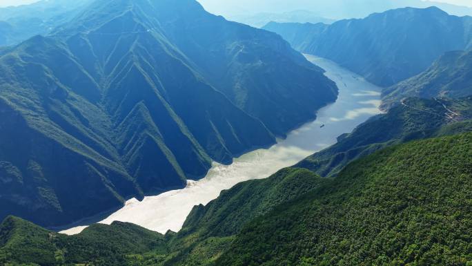 长江三峡峡谷航拍