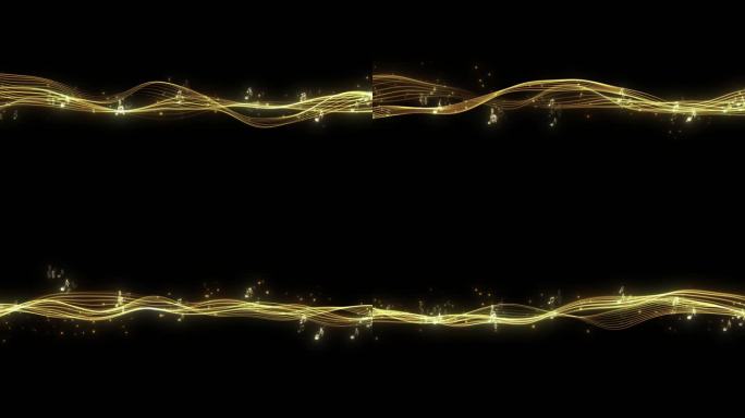 金色流动线条