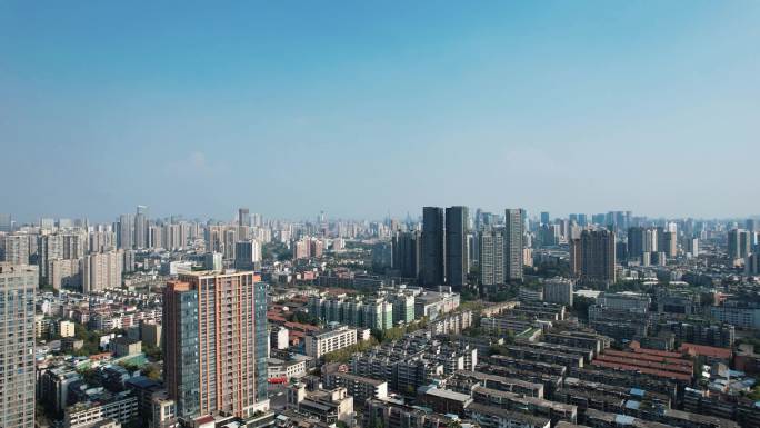 绝美天气成都大景航拍 4k