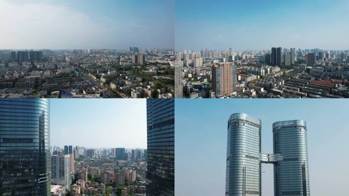绝美天气成都大景航拍 4k