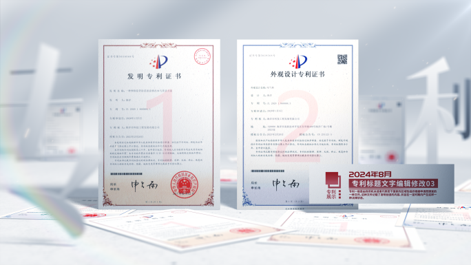 25-4K光影专利文件展示模板