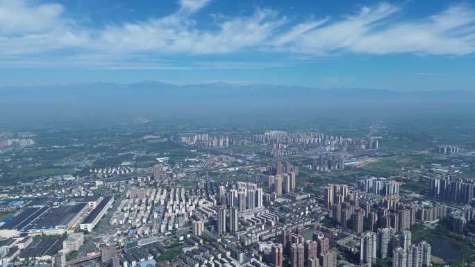 德阳航拍德阳城市大景