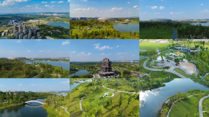 东安湖航拍延时摄影 4K
