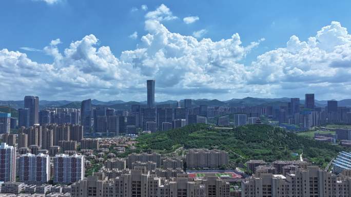 济南 航拍 延时 汉峪金谷 高新区