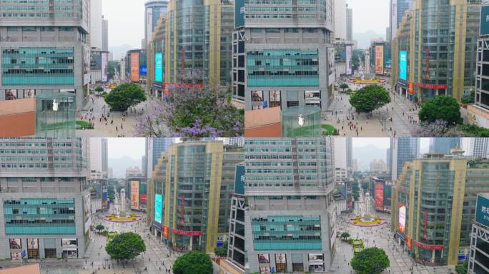 重庆解放碑步行街 重庆城市中心商业街区