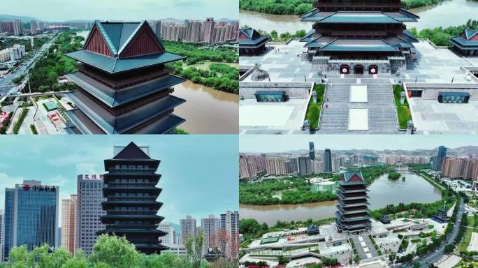 实拍4K 60帧 甘肃省兰州市黄河楼