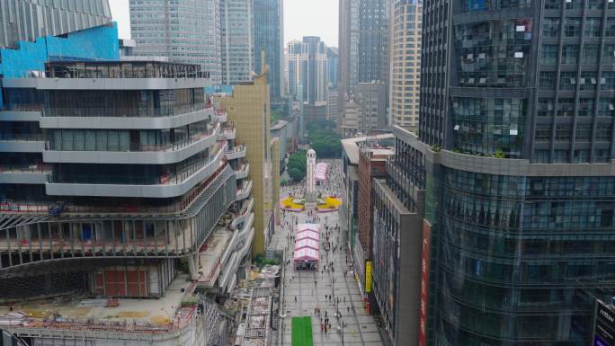 重庆解放碑步行街 重庆城市中心商业街区