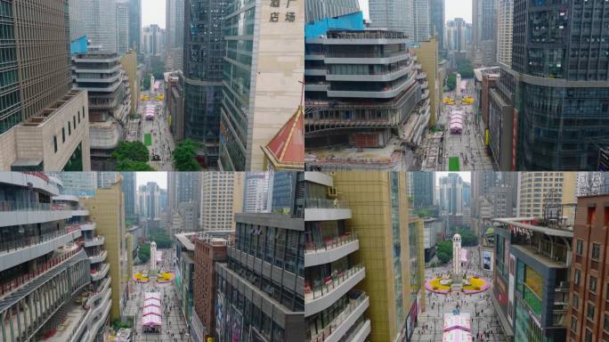 重庆解放碑步行街 重庆城市中心商业街区