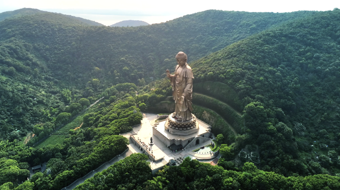 灵山大佛航拍无锡地标