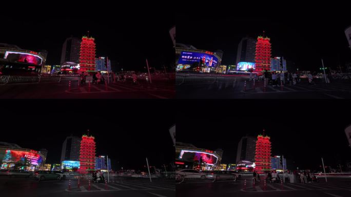 二七塔夜景延时