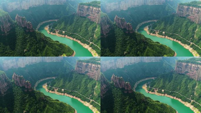 新乡 宝泉 峡谷 河流 山峦