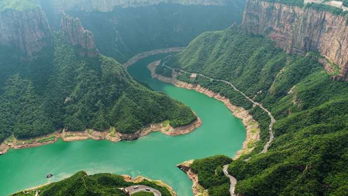 新乡 宝泉 峡谷 河流 山峦
