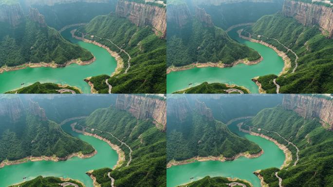 新乡 宝泉 峡谷 河流 山峦