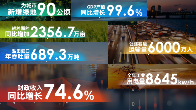 企业数据文字科技文字展示信息数据粒子包装
