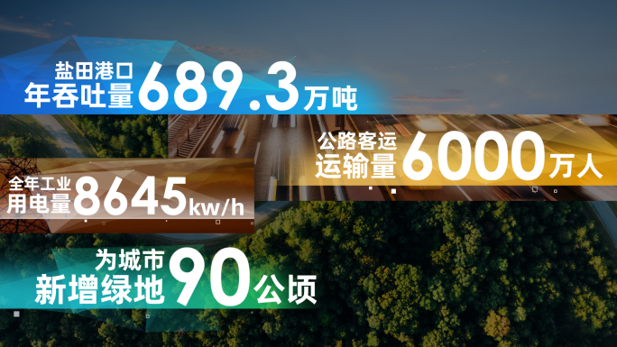 企业数据文字科技文字展示信息数据粒子包装