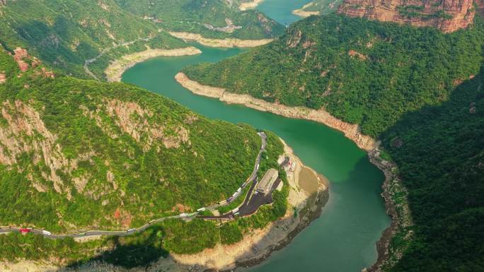 新乡 宝泉 峡谷 河流 山峦